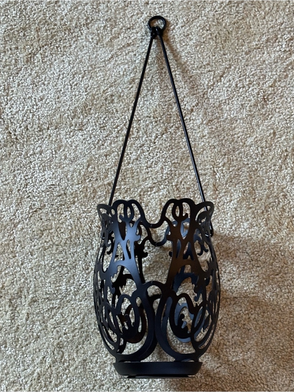 PartyLite Black Filigree Hanging Lantern